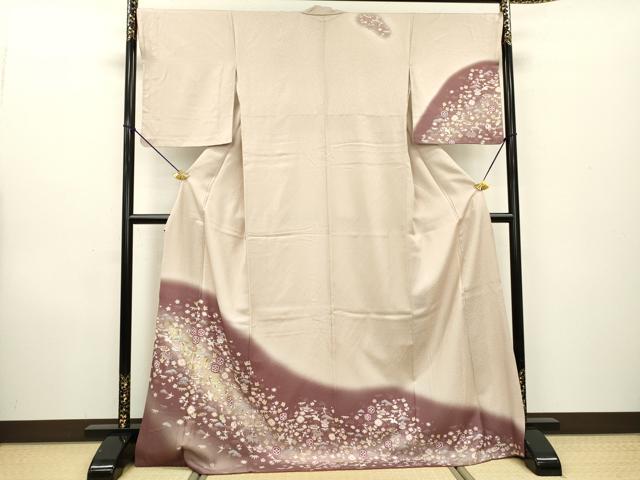 平和屋着物●訪問着　宝尽くし花鳥文　暈し染　金彩　ロング丈　正絹　逸品　DAAX9921fe