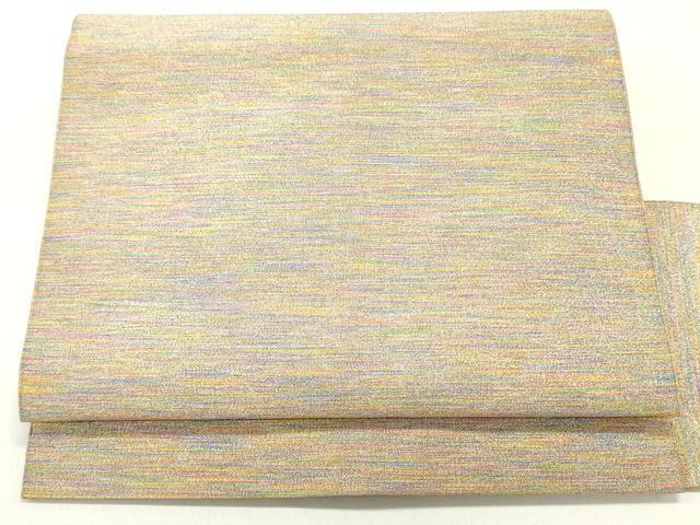 平和屋着物●爪掻き本綴れ　八寸名古屋帯　霞文　金糸　正絹　逸品　DAAY0002ob