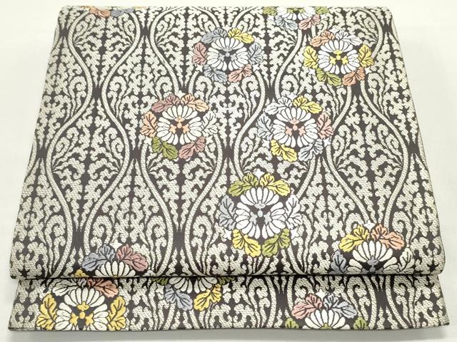 平和屋着物●六通柄袋帯　唐織　王朝菊華文　正絹　逸品　DAAY0006ob