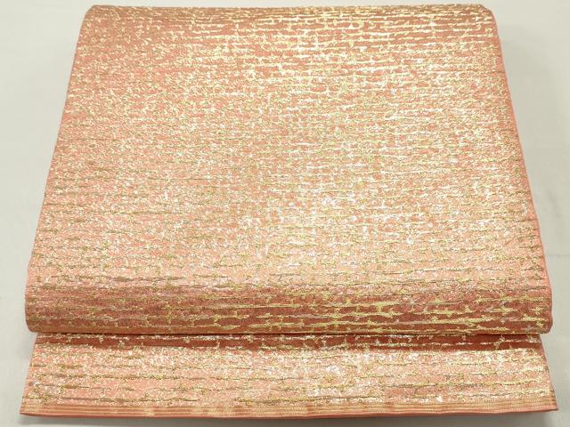 平和屋着物●西陣　川島織物　六通柄　本袋帯　抽象文様　金銀糸　正絹　逸品　DAAY0043ob