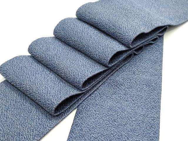 平和屋着物●男性　角帯　霞文　紺瑠璃色　正絹　逸品　DAAY0059ob