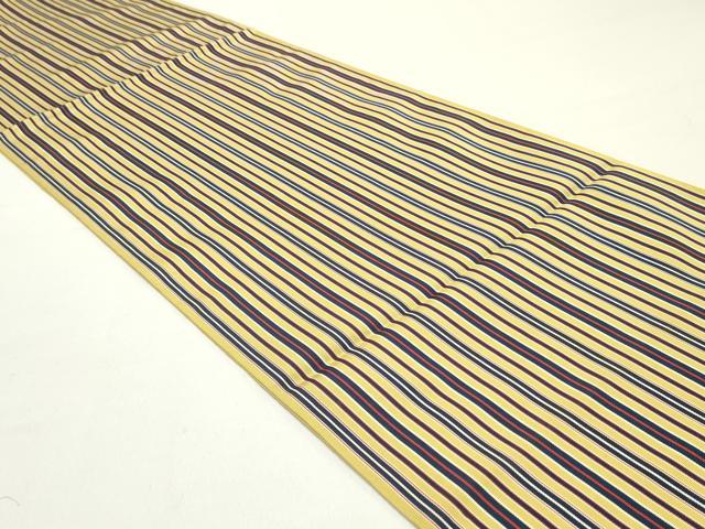 平和屋着物●本場筑前博多織　全通柄京袋帯　間道　正絹　逸品　DAAY0120ob 平和屋着物○本場筑前博多織 全通柄京袋帯 間道 正絹 逸品