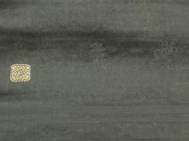 平和屋着物○アンティーク 大正ロマン 丸帯 駒刺繍 総刺繍 檜扇鶴文