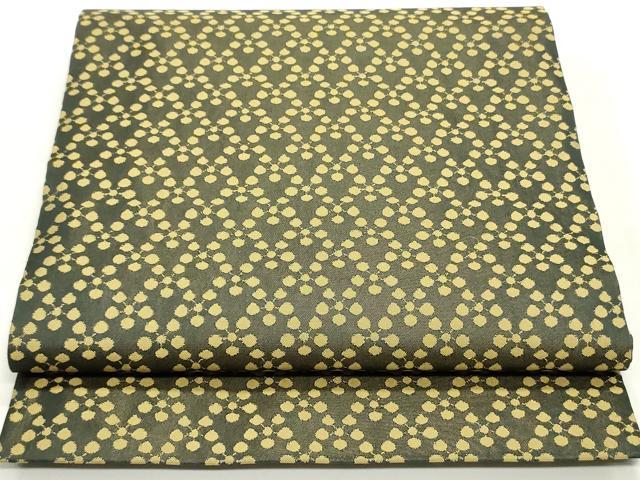 平和屋着物●龍村美術織物　九寸開き名古屋帯　利休緞子　正絹　逸品　DAAY0238ob