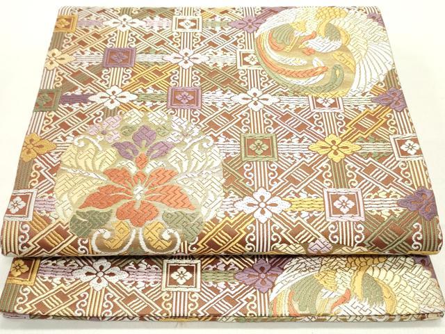 平和屋着物●六通柄袋帯　唐織　観世錦　金糸　正絹　逸品　DAAY0248ob
