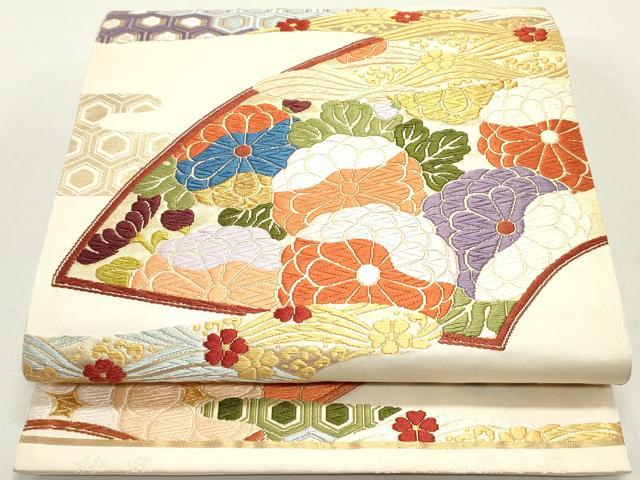 平和屋着物○六通柄袋帯 唐織 松風 桃山有職文様 金糸 正絹 逸品