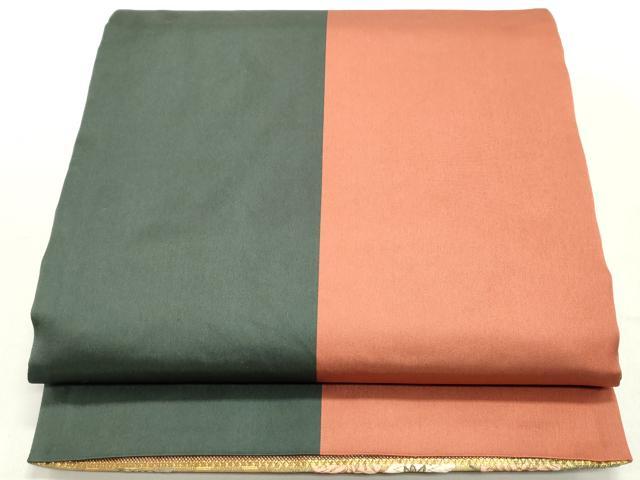 平和屋着物○両面 六通柄袋帯 唐織 籬短冊更紗花松文 金糸