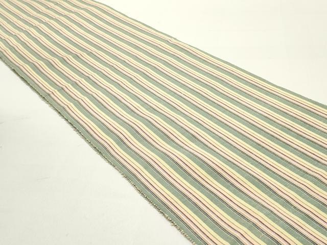 平和屋着物○八寸名古屋帯 紬地 間道 正絹 逸品 未使用