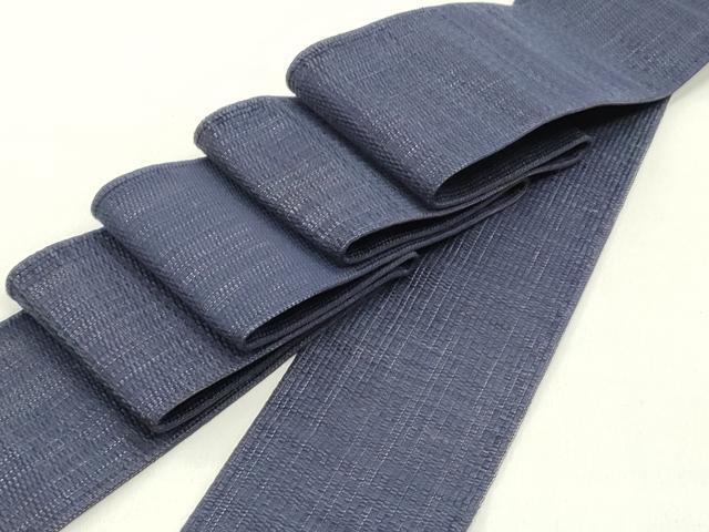 平和屋着物●男性　本場筑前博多織　角帯　紬地　霞文　正絹　逸品　未使用　DAAY0334ob