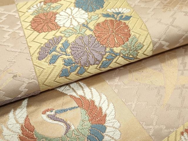 平和屋着物○六通柄袋帯 唐織 能衣 万葉錦 金糸 正絹 逸品