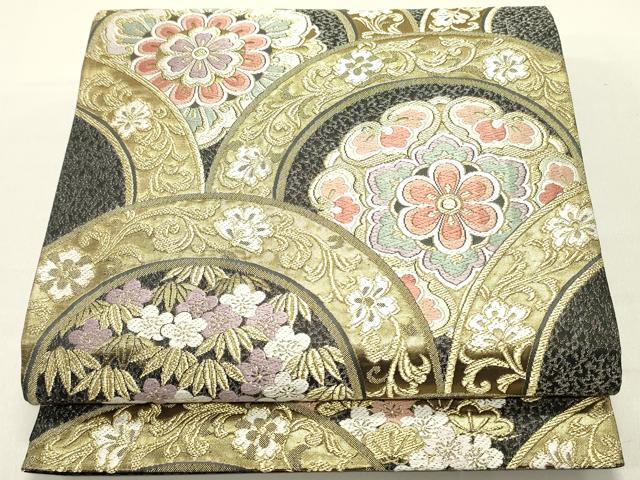 平和屋着物●六通柄袋帯　唐織　華風　金糸　正絹　逸品　DAAY0447ob