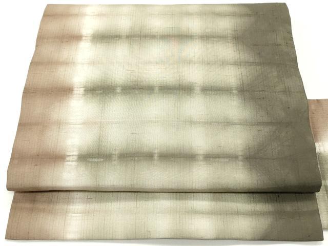 平和屋着物●全通柄九寸名古屋帯　紬地　霞間道　正絹　逸品　未使用　DAAY0504ob