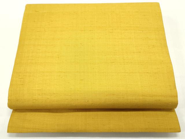 平和屋着物●九寸名古屋帯　紬地　櫨染色　正絹　逸品　DAAY0509ob