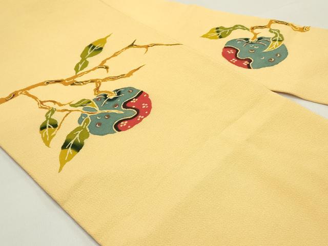 平和屋着物○九寸名古屋帯 型染め 成り物 鬼しぼ縮緬 正絹