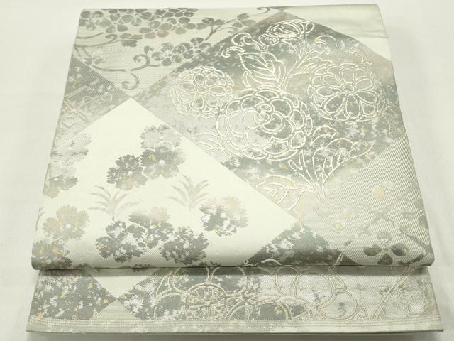 平和屋着物●西陣　川島織物　六通柄　本袋帯　花菱文　金銀糸　正絹　逸品　DAAY0513ob