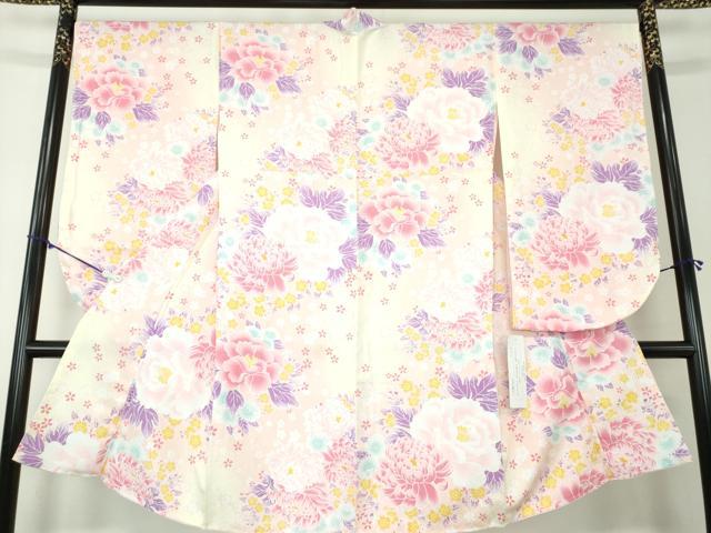 平和屋着物●二尺袖　小振袖　舞桜　乱菊　暈し染め　洗える着物　逸品　新品　DAAY1013ps