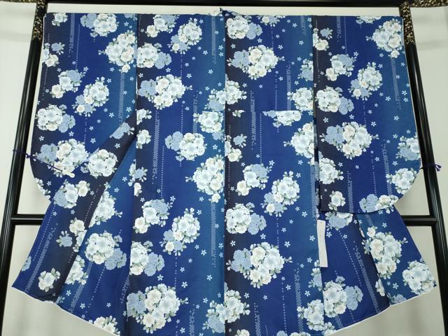 平和屋着物●二尺袖　小振袖　花丸文　暈し染め　洗える着物　逸品　新品　DAAY1016ps