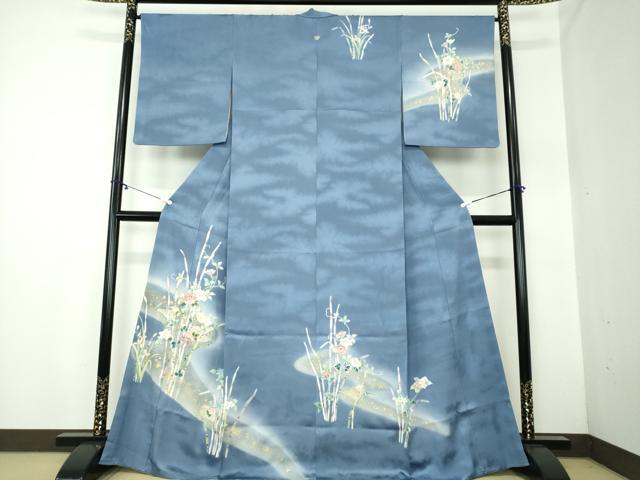 平和屋着物●訪問着　鴛鴦花文　木賊　暈し染め　金彩　正絹　逸品　DAAY1041ps