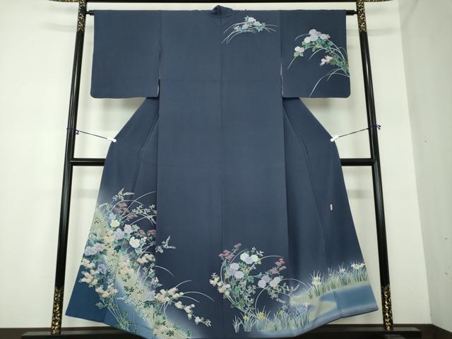 平和屋着物●訪問着　作家物　草花文　暈し染め　金彩　正絹　逸品　DAAY1055ps