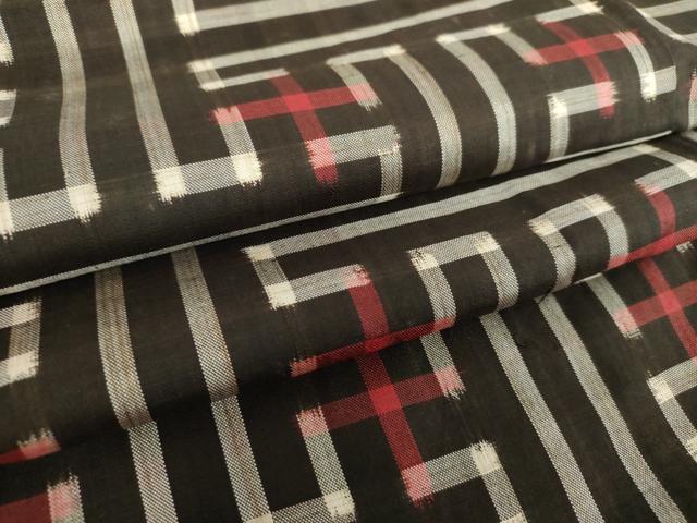 平和屋着物●アンティーク　大正ロマン　本場大島紬　龍郷絣　秋名バラ　正絹　逸品　DAAY1057ps