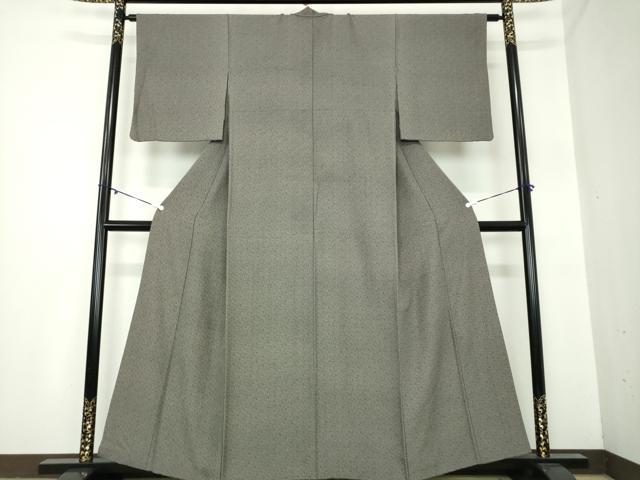 平和屋着物○江戸小紋 抽象文様 黒地 正絹 逸品 DAAY1065ps