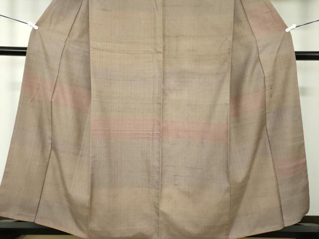 平和屋着物○訪問着 作家物 紬地 横段文 正絹 逸品 DAAY1088ps