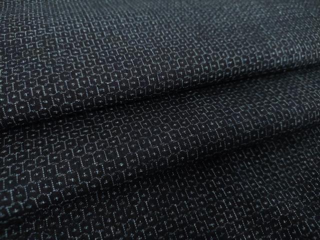 平和屋着物●男性　結城紬　80亀甲　総詰め　正絹　逸品　DAAY1115ps