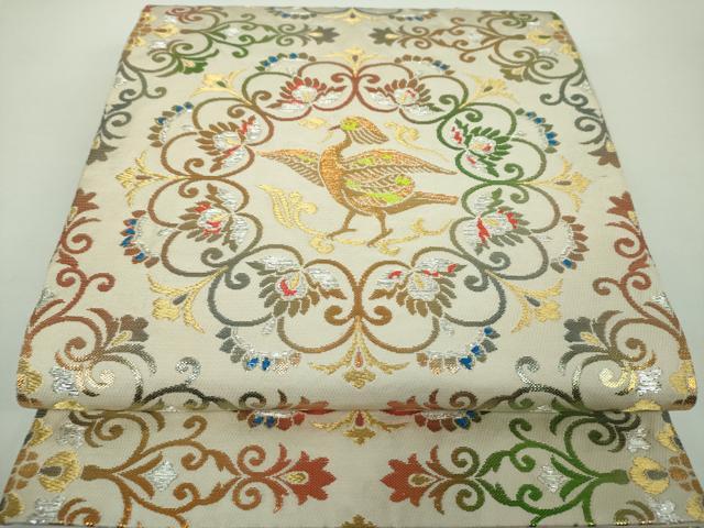 平和屋着物●六通柄　本袋帯　天平鏡華錦　金銀糸　正絹　逸品　DAAY1120ps