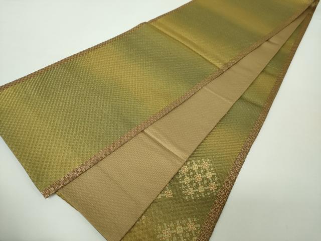 平和屋着物●ひなや工房　くむ・あむ・おる　伊豆蔵明彦　太鼓柄袋帯　花菱文　金糸　正絹　逸品　未使用　DAAY1163ps 平和屋着物○ひなや工房 くむ・あむ・おる 伊豆蔵明彦 太鼓柄袋帯