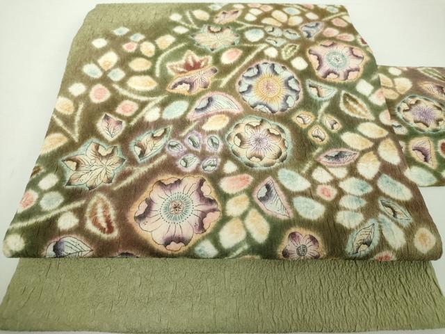 平和屋着物●九寸名古屋帯　絞り　辻が花　正絹　逸品　未使用　DAAY1176ps