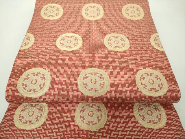 龍村美術織物 名古屋帯 未使用 糸屋輪宝手 グレー 金糸 龍村美術織物 名古屋帯 糸屋輪宝手 グレー 金糸 グッズ 文様特集 糸屋輪