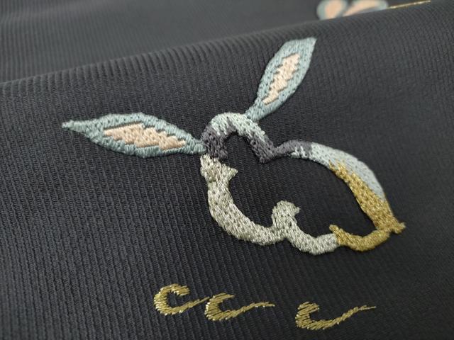 平和屋着物●九寸名古屋帯　パッチワーク　兎　金銀糸　正絹　逸品　DAAY1198ps 平和屋着物○九寸名古屋帯 パッチワーク 兎 金銀糸 正絹 逸品 DAAY1198ps