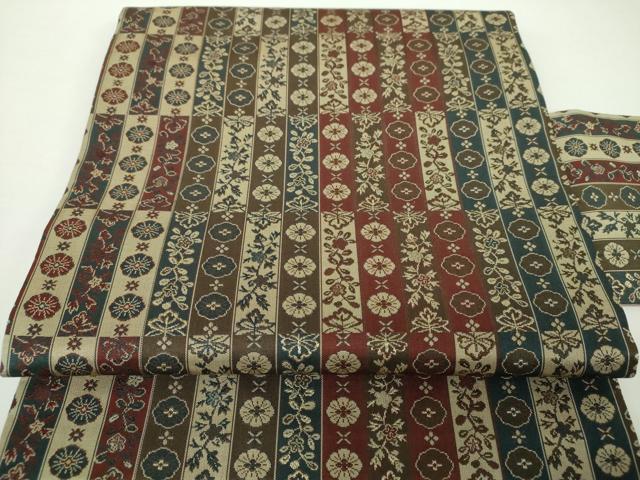 平和屋着物●全通柄九寸名古屋帯　花間道　正絹　逸品　未使用　DAAY1214ps