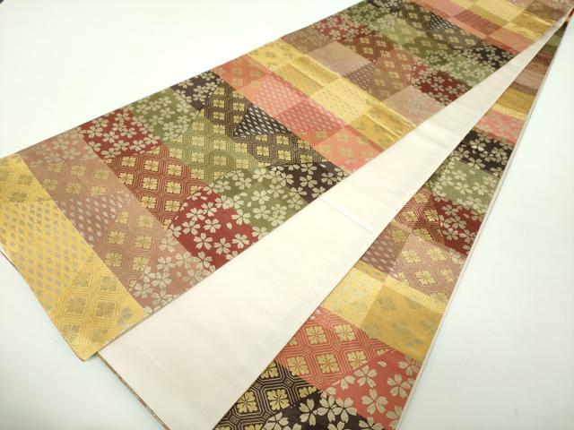 平和屋着物○善之助 着物ブランド 一期一会 全通柄袋帯 菊菱 舞桜