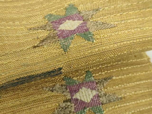 平和屋着物○太鼓柄袋帯 紬地 貝紫幻想 正絹 逸品 DAAY1232ps