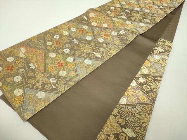 平和屋着物○唐織・西陣の老舗・名門・藤原織物 六通柄袋帯 唐織