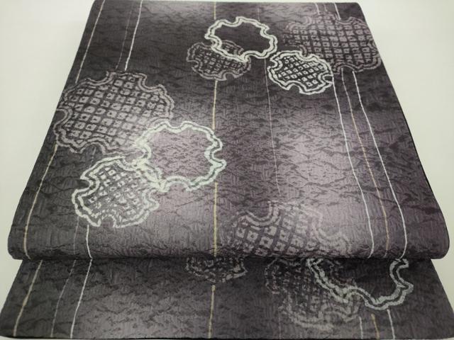 平和屋着物●全通柄袋帯　雪輪重ね　正絹　逸品　未使用　DAAY1256ps