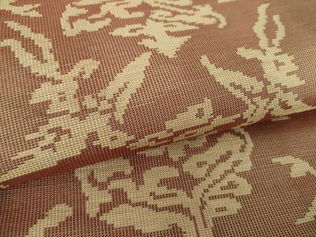 平和屋着物●九寸開き名古屋帯　草花文　金糸　正絹　逸品　DAAY1277ps 平和屋着物○九寸開き名古屋帯 草花文 金糸 正絹 逸品 DAAY1277ps