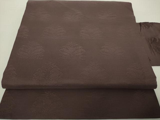 平和屋着物●綴れ　九寸名古屋帯　名物裂　鶏頭　似せ紫色　正絹　逸品　DAAY1295ps