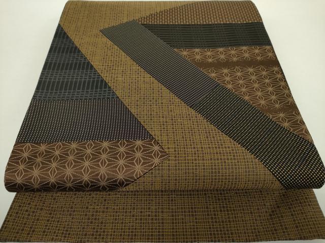 平和屋着物●太鼓柄袋帯　切嵌　吉祥文様　さが美扱い　正絹　逸品　DAAY1327ps