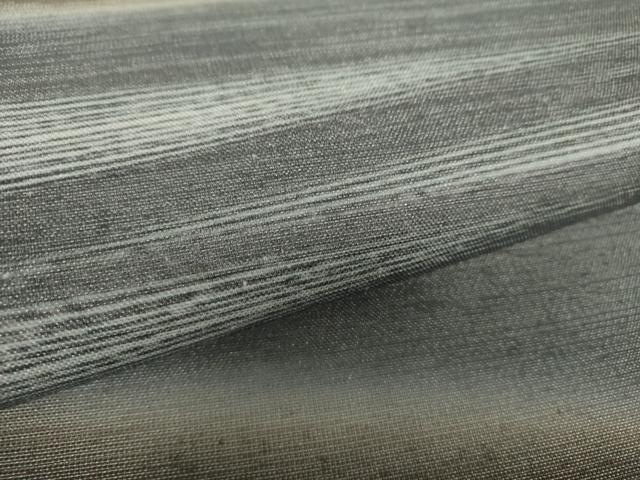 平和屋着物○太鼓柄袋帯 紬地 段霞文 銀通し地 正絹