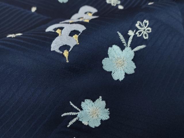 平和屋着物○訪問着 総刺繍 舞桜 暈し染め 金糸 ロング丈