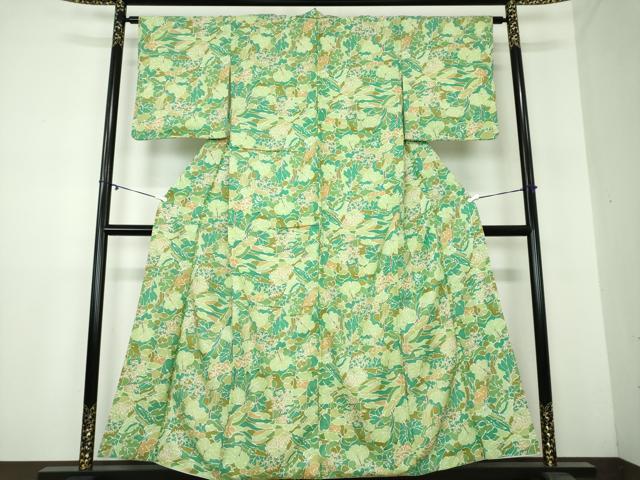 平和屋着物●小紋　枝花文　洗える着物　DAAY1398ps