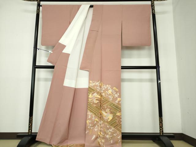 平和屋着物●中国三大刺繍　相良刺繍　総刺繍　色留袖　駒刺繍　鳳凰花丸文　金糸　正絹　逸品　DAAY1414ps 平和屋着物○中国三大刺繍 相良刺繍 総刺繍 色留袖 駒刺繍