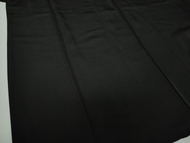 平和屋着物○男性 黒紋付 正絹 逸品 DAAY1506ps