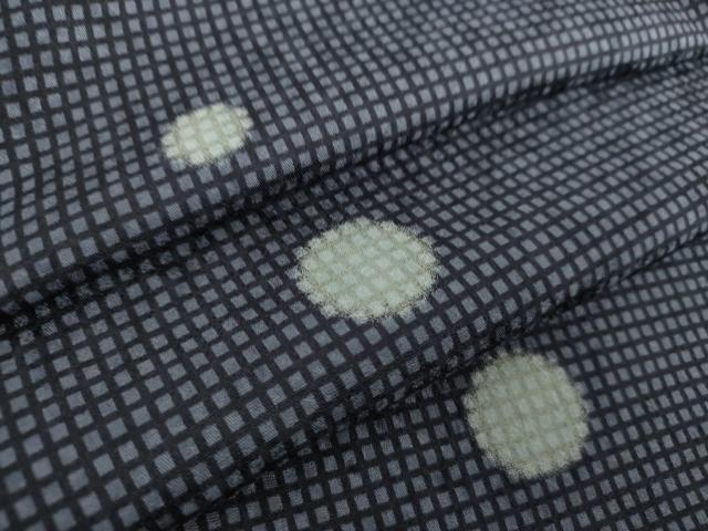 平和屋着物●上質な小紋　格子　蛍暈し　正絹　逸品　DAAY1515ps