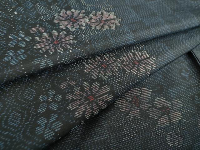 平和屋着物●本場大島紬　花間道　やまと誂製　正絹　逸品　DAAY1524ps