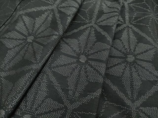 平和屋着物●本場大島紬　亀甲麻の葉文様　正絹　逸品　DAAY1532ps