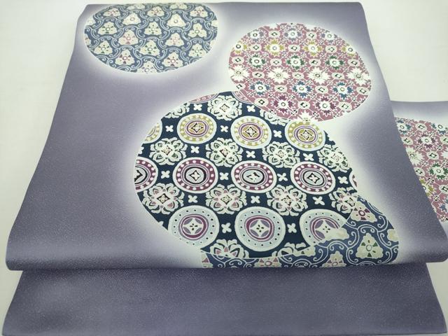 平和屋着物●九寸名古屋帯　花丸文　正絹　逸品　DAAY1635ps