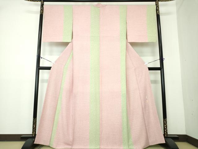 平和屋着物●東京染伝統工芸士　金田昇　小紋　霞梅間道　正絹　逸品　DAAY1688ps 平和屋着物○東京染伝統工芸士 金田昇 小紋 霞梅間道